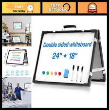 Portable Double-Sided Magnetic Dry Erase Whiteboard, Foldable Easel for Home, Of