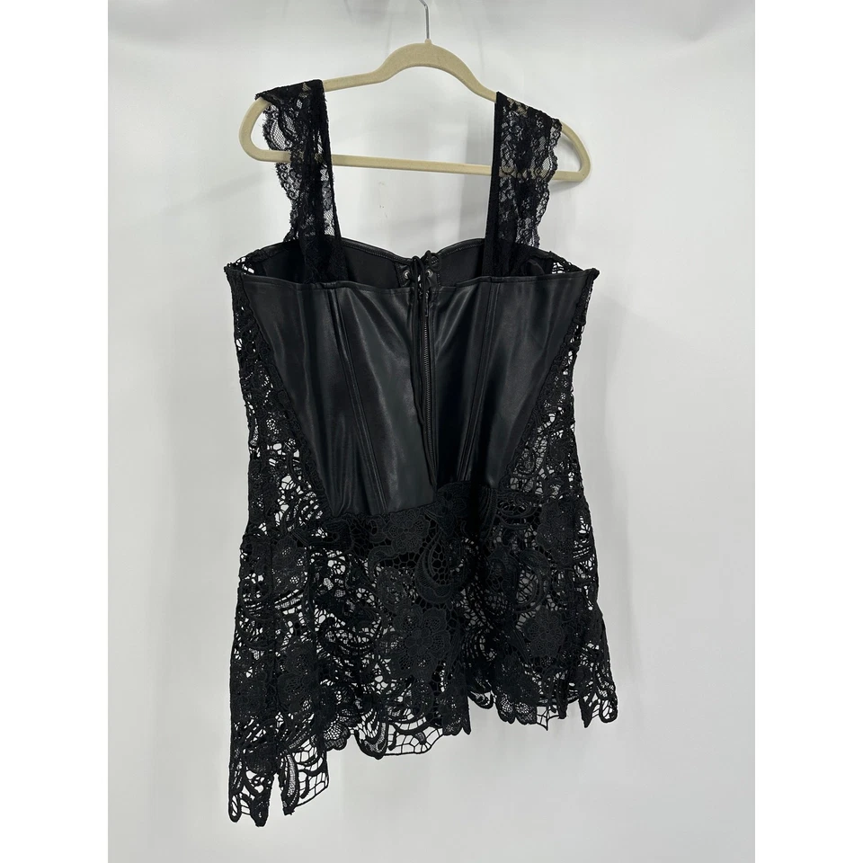 Dreamgirl Corset Womens Size 44 Black Lace Bustier Whimsigoth Witchy Goth - Image 2 of 4