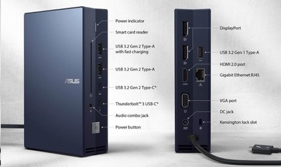 ASUS SimPro Dock 2   USB-C Docking Station with 4K, LAN, DisplayPort