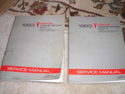 1993 Pontiac Trans Sport Service Manual 2 Vol. Set