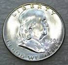1950 P Franklin Half Dollar Choice BU FBL Frosty White Luster in saflip #V336