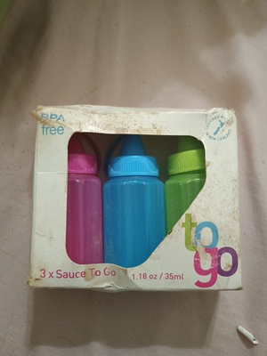 #ad Sistema USA 1.18 oz. 3 Container Sauce To Go Squeeze Bottle Set Set of 3 $19.99