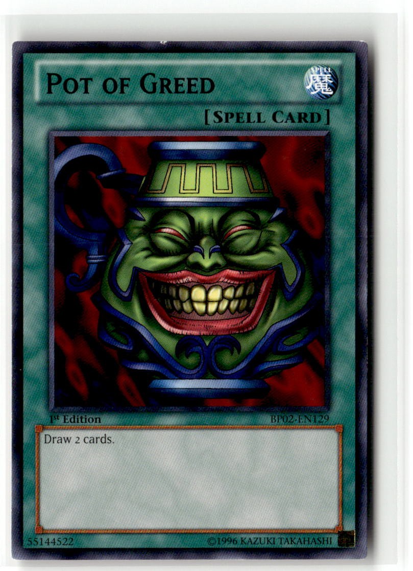 YuGiOh Pot of Greed 1st Edition BP02 - BP02-EN129 NM