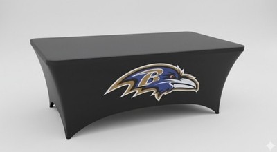 Baltimore Ravens NFL Printed Tailgate Spandex Table Cover For Std 6ft Table