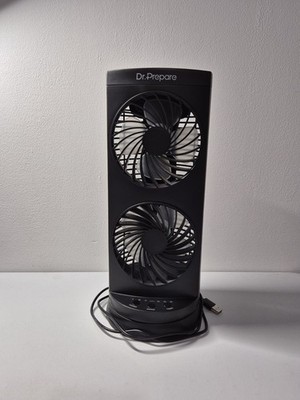 Dr. Prepare Turmventilator 110° oszillierend, tragbarer Tischventilator mit 3 Geschwindigkeiten