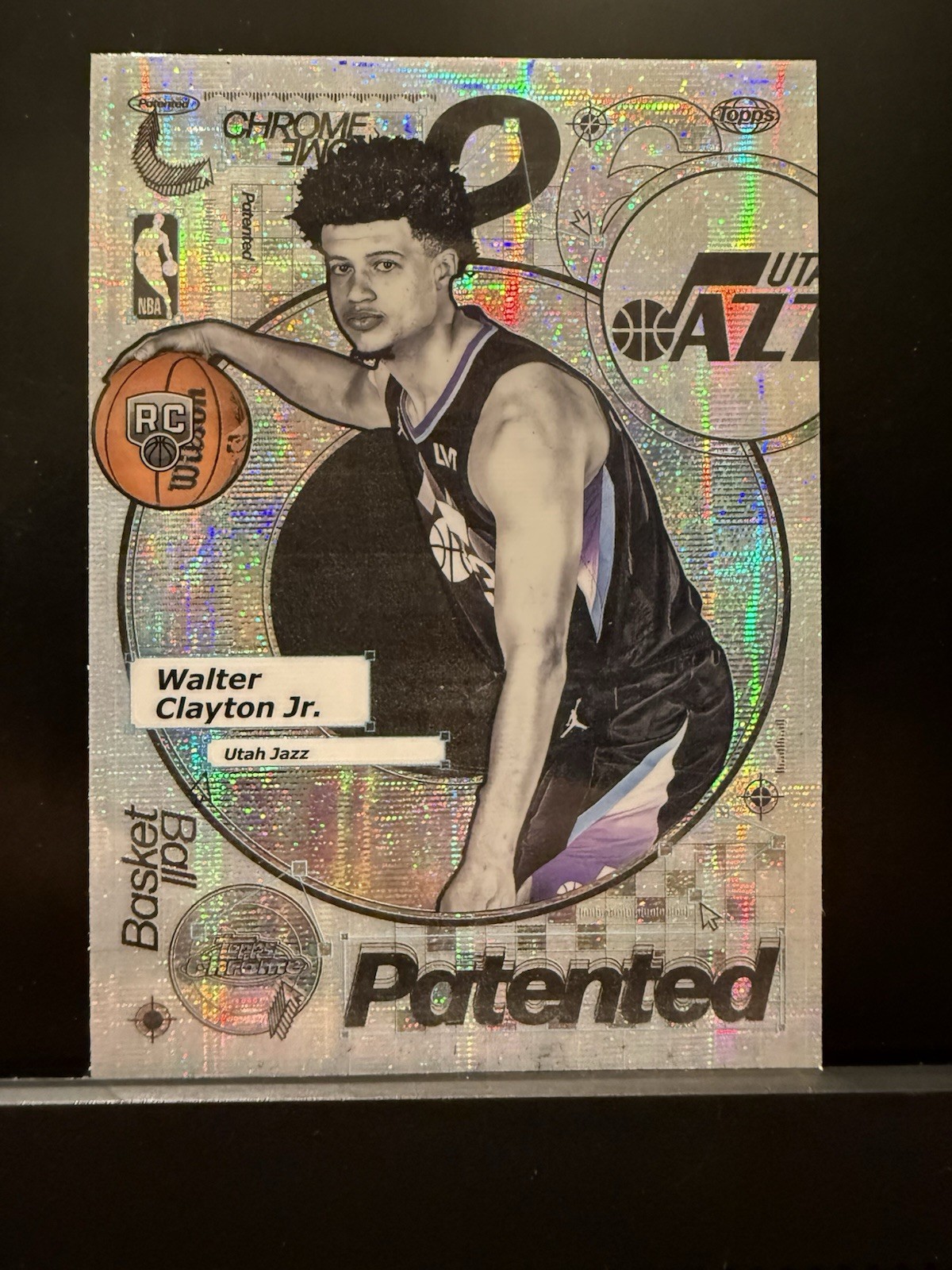 Walter Clayton Jr Topps Chrome Rookie 2025 Case Hit Near Mint Jazz Patented SSP