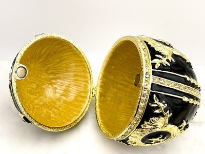Black Faberge Imperial Collection Handmade Eggs Faberge Egg Box by