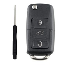 Coque Clé Vw Compatible pour Vw Golf Mk6 Beetle Caddy Jetta Polo Passat Seat ...