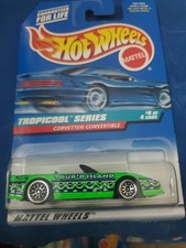 1997 Hot Wheels Tropicool SREIES Corvette Convertible Card #696