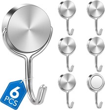 Magnetic Hooks, 60Lbs 6 Pack for Cruise Cabins Heavy Duty Swivel Rare Earth