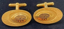 DuPont Company 3 Star Cufflinks Employee Service Award Vintage Balfour