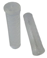 AME Tri flangeless bicycle grips (MTB or BMX) -  CLEAR
