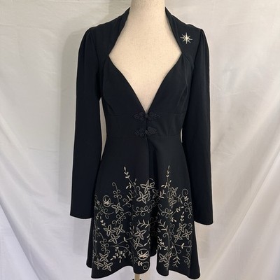 NETFLIX The Witcher Cosplay Costume Black Embroidered Waist Coat XS Jennefer
