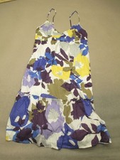 American Eagle Size 8 Womens Multicolor Floral 100% Cotton Ruffle Sundress 248