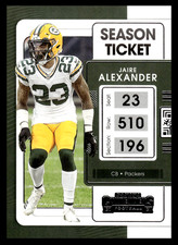 2021 Panini Contenders Jaire Alexander #37 Green Bay Packers NFL Football