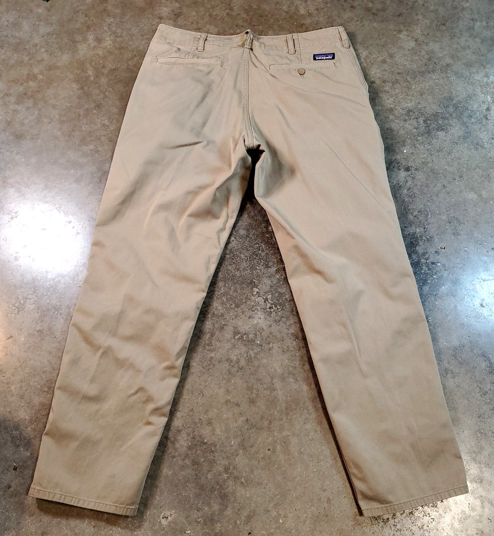 Patagonia Four Canyons Twill Pants Mens 34 Khaki Hiking 56035 Organic Cotton