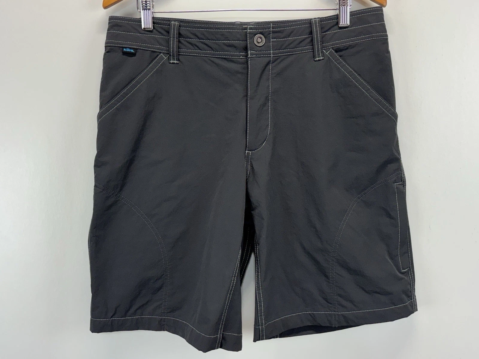 Kuhl Shorts Mens 36 Fits 35x10 Charcoal Gray Renegade Performance Cargo Hiking