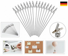 50 pezzi morsetti a coccodrillo filo metallico, scheda nota foto memo clip supporto supporto