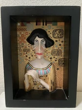 Gustav Klimt Woman in Gold - Mixed Media Art Caricature by Al Schnupp