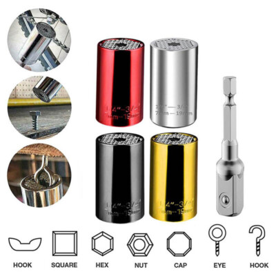 7-19mm Universal Socket Wrench Magic Connecting Gator Grip Power Drill ...