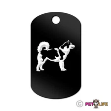 Alaskan Malamute Engraved Keychain GI Tag dog mally Many Colors