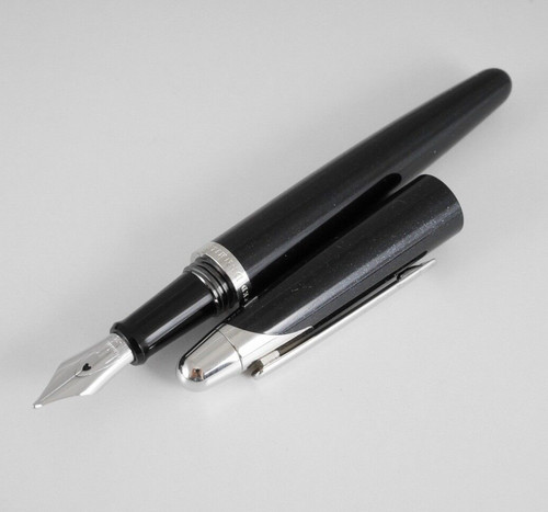 dunhill AD1000 Metallic Black ST Fountain Pen M (Excellent) SHORT SIZE