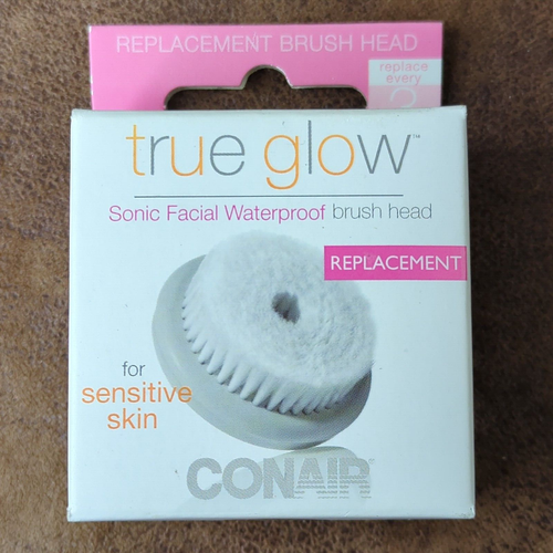True Glow by Conair Sonic Facial Brush Replacement Brush Head For Sensitive Skin