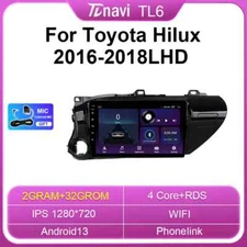 For Toyota Hilux Car Radio Screen Carplay Android Auto GPS Multimedia Player DSP