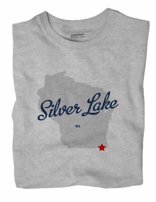 Silver Lake Wisconsin WI Wis Wisc T-Shirt MAP