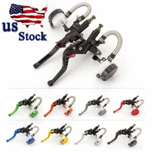 Motorcycle 7/8" 22mm Handlebar Hydraulic Brake Clutch Master Cylinder Levers US