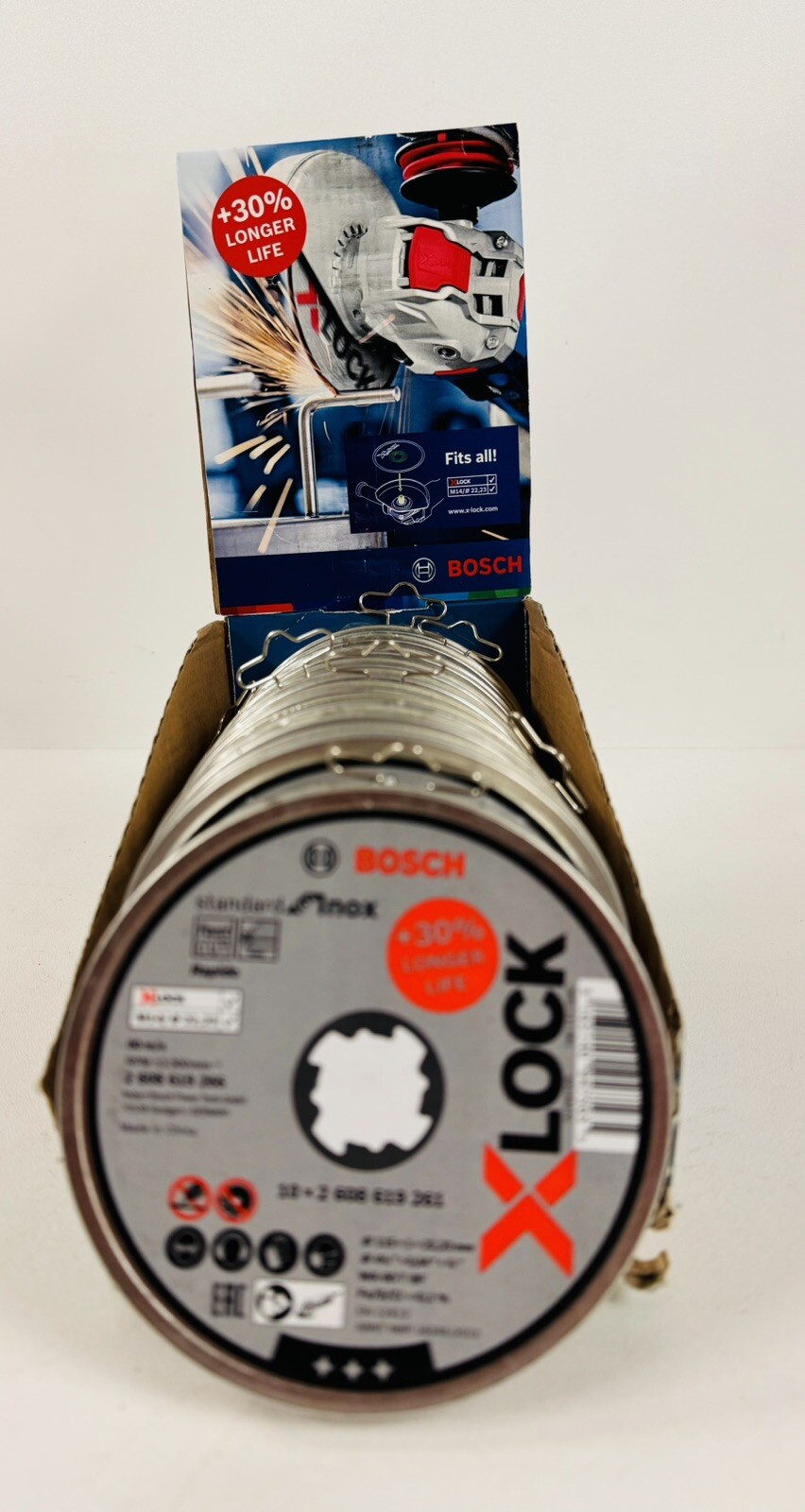 Bosch 80m/s  X-LOCK Inox Cutting Disc M14/ 22,23mm 10 X 2 608619266 Set  Of 10