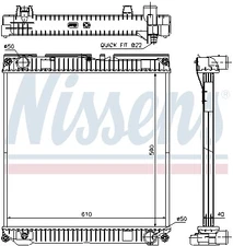 Nissens 67224A radiator, engine cooling for Man