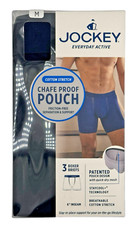 Medium-Jockey Microfiber Boxer Brief Underwear Active Chafe Proof Black