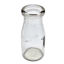 Duraglas Milk Bottle Vintage Half Pint Liquid Clear 5.25 in