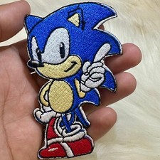 Sonic the Hedgehog Patch Iron Sew On T Shirt Jeans Video Game Embroidered Badge