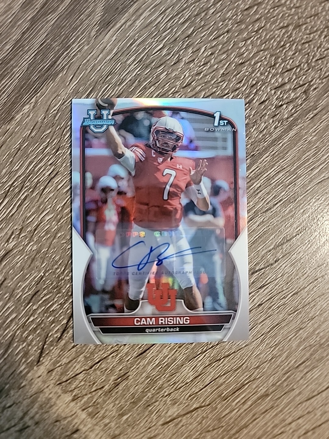 2022 Bowman Chrome University 1st Cam Rising /499 Auto Refractor #76 Utah