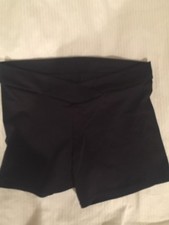 Motionwear Black Dance Booty Shorts - Size Petite Adult / Child Large -EUC