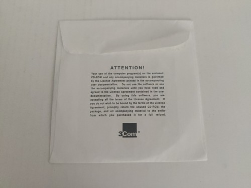 3Com 1999 PC LAN Ethernet OEM Installation CD Disc Only 3CCFE575CT 3CXFE575CT - Picture 2 of 2