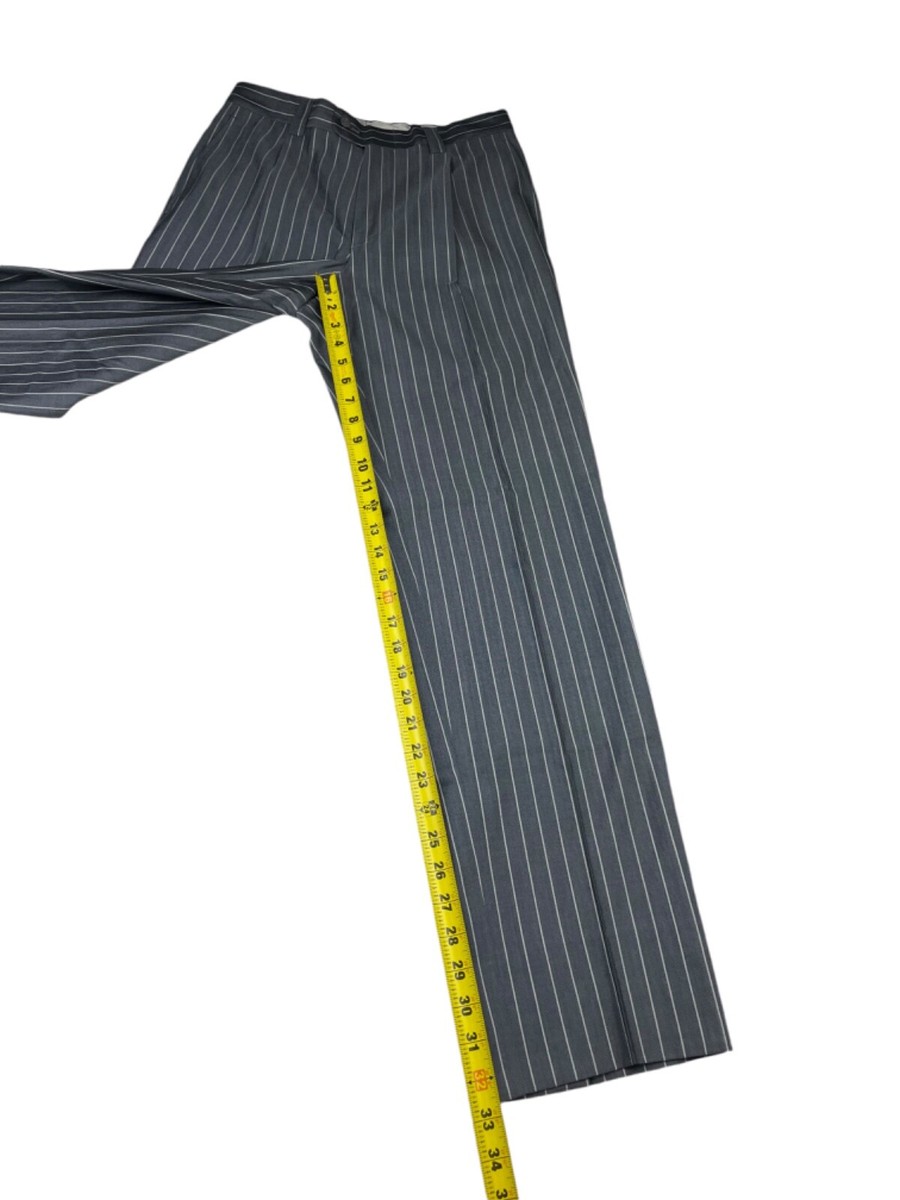 Gianni Versace Men's Wool/Silk Gangster Mobster Stripe Suit Gianni Versace Men's Wool/Silk Gangster Mobster Stripe Suit