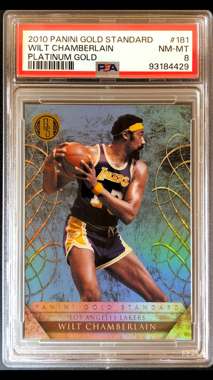 Wilt Chamberlain 2010-11 Panini Gold Standard #181 Platinum Gold /25 PSA 8 