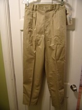 Vintage CHIC Women's Size 14 Tan Pants 80's Pleated High Rise USA Made NWT