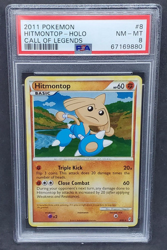 Pokemon PSA 8 NM-MT Hitmontop 8/95 Call of Legends Holofoil Rare 2011 S#9880