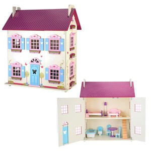 large wooden dolls house furniture
