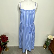NEW Morrisday Blue & White Stripped Wrap Dress