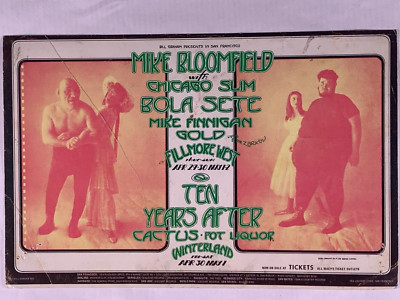 BG-278 Mike Bloomfield Ten Years After Postcard Fillmore Bulk Rate Back  1971