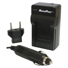 Single charger for Sanyo DB-L20 w/ Europe AccessoryTravel & Car Charger adapter