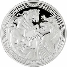2022 Ascension Island Modern Masters St George The Dragon PROOF 2 OZ