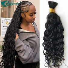 Loose Wave Human Hair Bulk for Braiding No Weft Full Double Drawn Hair Bundles