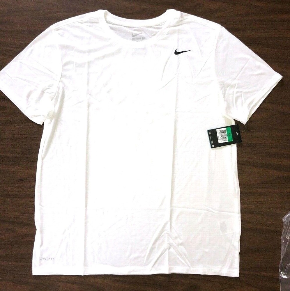 Nike Men’s Dri-FIT Cotton Training Tee in White, Sizes S to 2XL