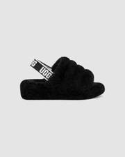 UGG Women's Fluff Yeah Slide Slipper Black 1095119
